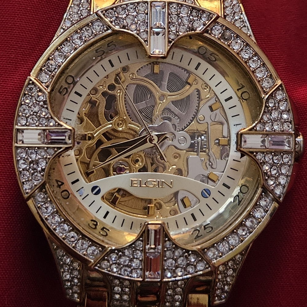 Iced Out Elgin Watch - Picture 2 of 2